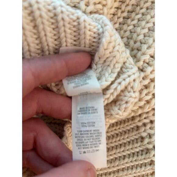 Aerie Sweater Zip Cardigan 2XL Chunky Knit Wide Collar Off White Cozy XXL - Picture 7 of 7